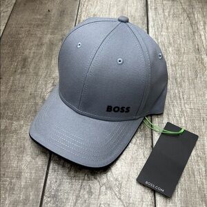 Last One 100% Authentic Boss by Hugo Boss Grey Cap / Hat Structured Design NWT